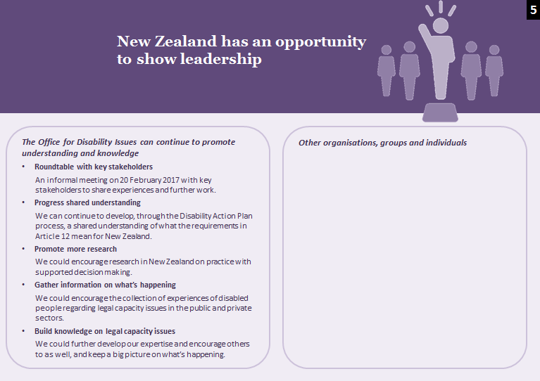 handout slide 6 - New Zealand has an opportunity to show leadership